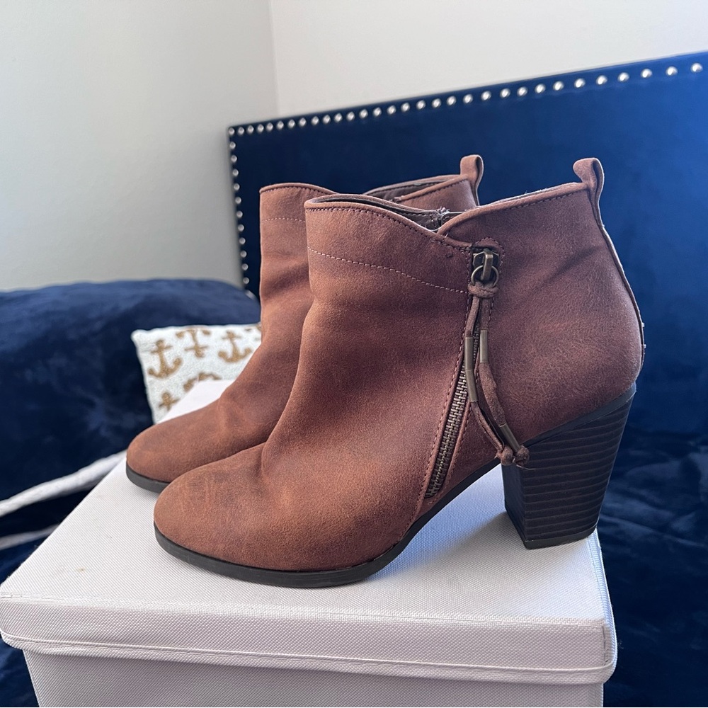Brown booties